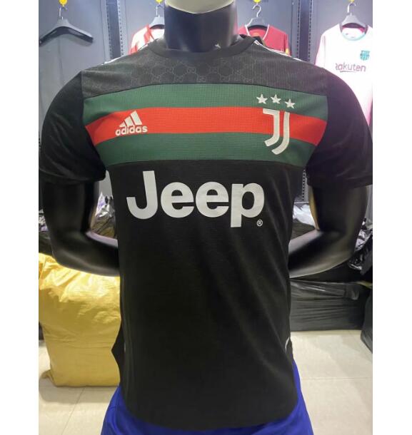 Juventus GC Black Soccer Jersey Shirt Player Version 2020/21